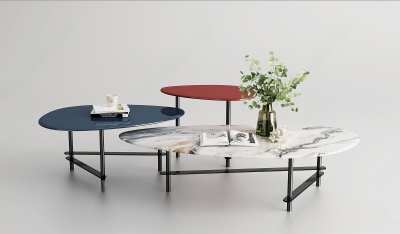 现代极简茶几组合=3D模型下载